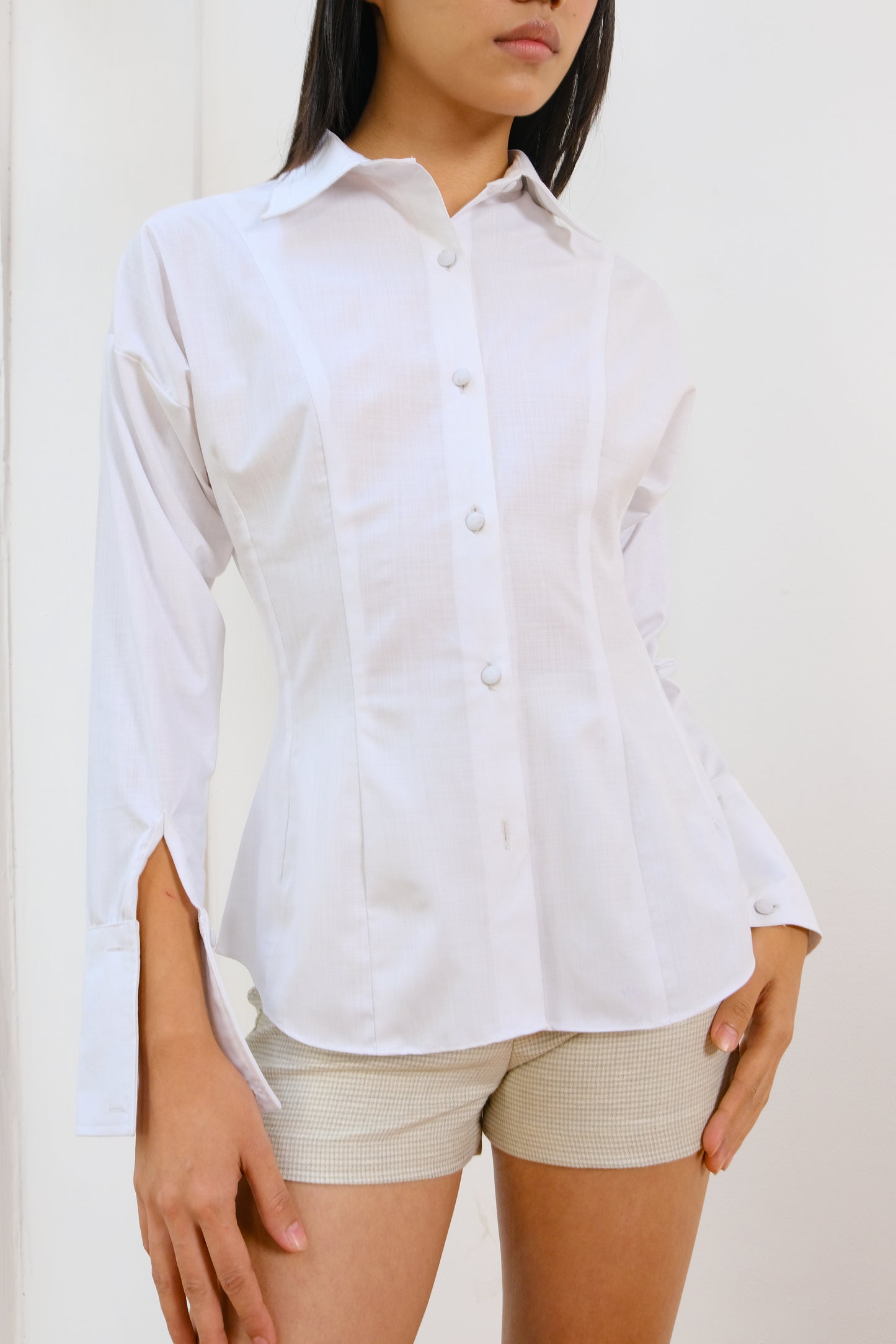 OBLIQUE WHITE SHIRT