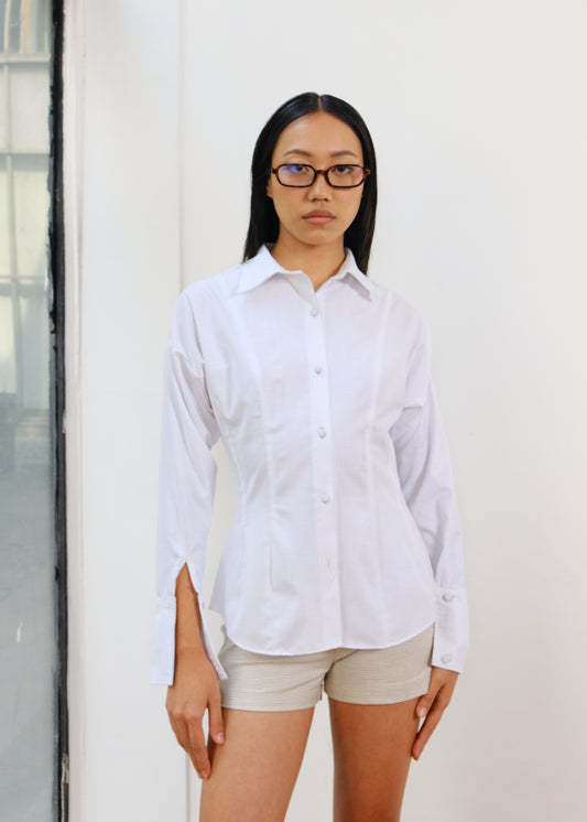 OBLIQUE WHITE SHIRT