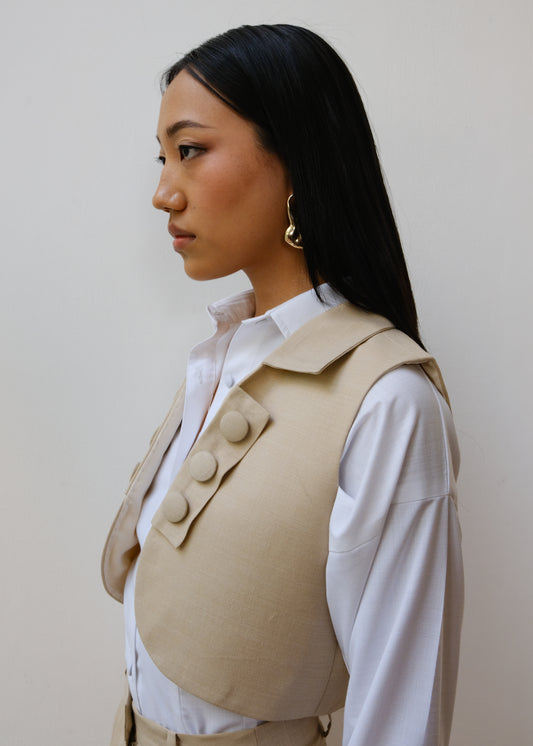 SERENE OPEN BUTTONED VEST