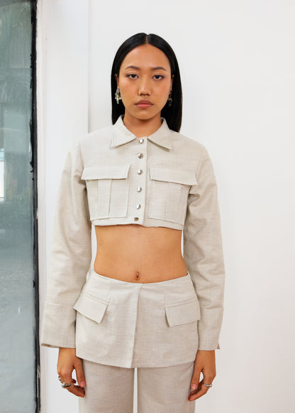 CROPPED PADDED BLAZER