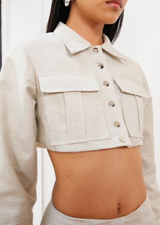 CROPPED PADDED BLAZER